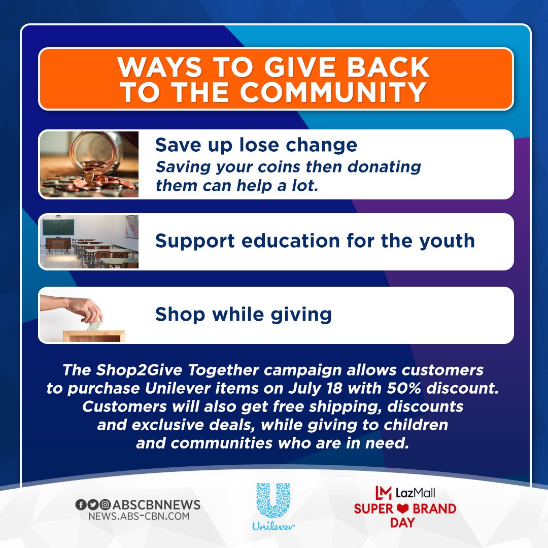ABSCBNNews's tweet photo. Looking for ways to share your blessings? Here's how. To know more, read: https://t.co/GZAs17nT5u #Shop2GiveTogether #BrandNews https://t.co/N5ef8aFHe6