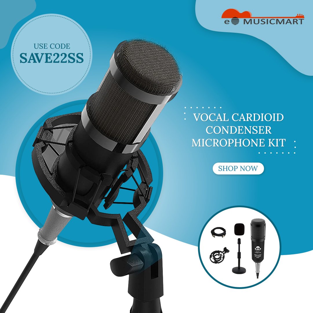 emusicmart's tweet photo. Vocal Cardioid Condenser Microphone Kit - Plug and Play, Record, and Broadcast, Cardioid Vocal and Speech Microphone👉 https://t.co/hUNjOM0UJU

Flat 5% off Use the code for a Special Discount 👉 SAVE22SS

#emusicmart #microphone #music #recording #singer #mic #audio #studio https://t.co/hQZUCZGPWR
