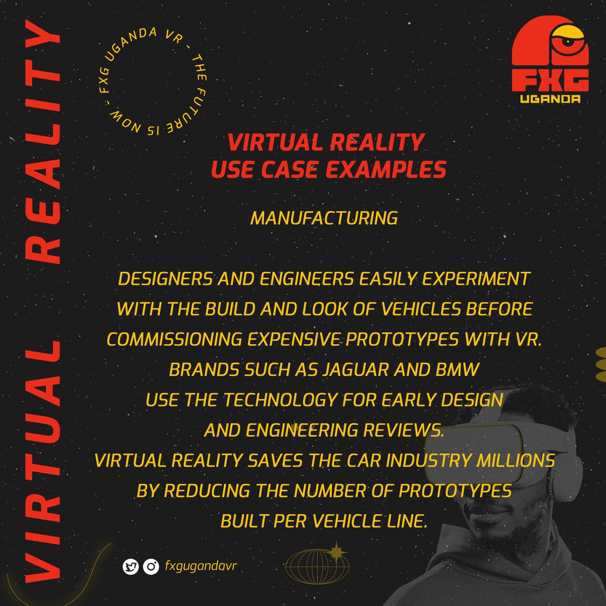 FXGUgandaVR's tweet photo. VR in manufacturing industry enables the designers to simulate their design prototype or model on advanced VR software. This helps them to rectify errors at the primary stage and reduce production time and cost.
https://t.co/VdYuGl459H https://t.co/NAIkS37Tu6