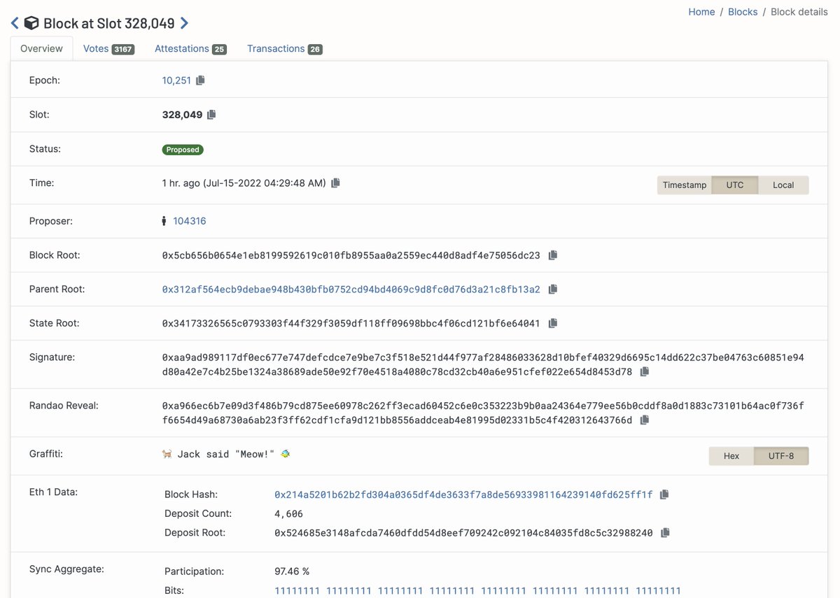 We are getting ready for the #Merge, the biggest #Ethereum development of this year. One of our testnet validators have proposed our first block on #Ropsten

ropsten.beaconcha.in/block/328049