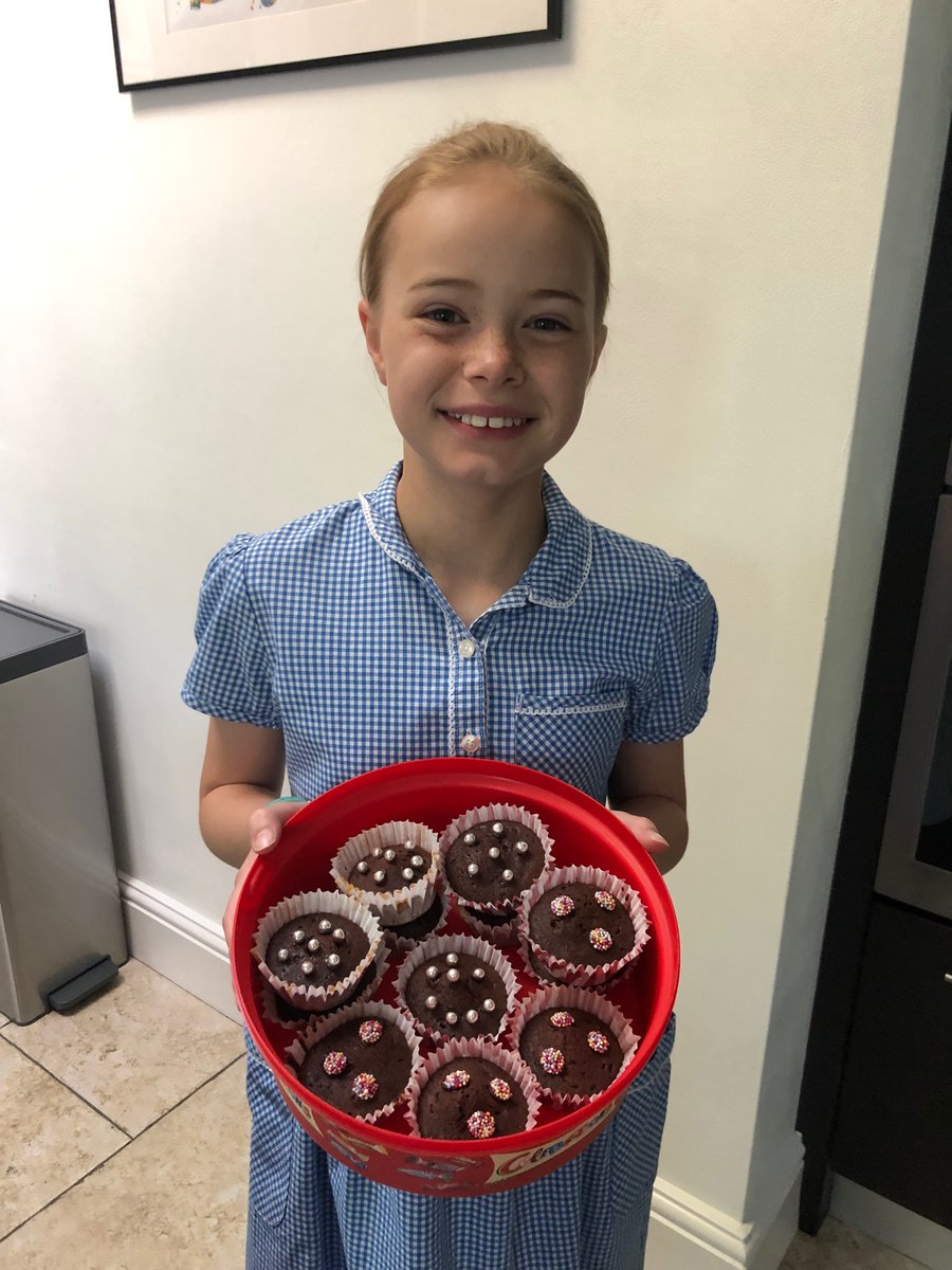 @ourladyoflourd1 G has made some cakes ready to sell at the #minivinnies cake sale today to raise money for @Bham_Childrens - a place that looked after her very well when she was very poorly when she was younger