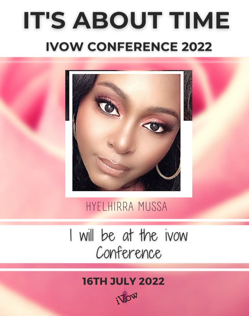 TheiVowNetwork's tweet photo. I am Hyelhirra and Iโll be at the 4th ivow conference tomorrow. See you there.
#ivow #ivownetwork #ivowconference #ivowconf22 #ivowconference2022 #itsabouttime #iat #conference #gathering #16thjuly https://t.co/gWhGLQwgkr