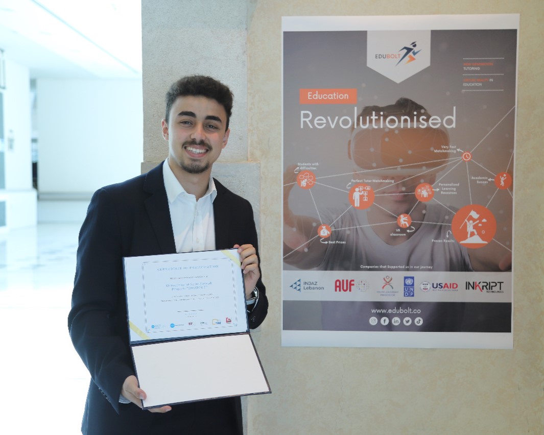 UNDP Lebanon (@undp_lebanon) on Twitter photo On🌐#YouthSkillsDay, shout out to <a href="/YLPLeb/">YLP Lebanon</a> alumnus <a href="/Bryan_Youssef/">Bryan G. Youssef</a>, transforming youth abilities thru his startup.
Made by #youth for youth, @eduboltt personalizes training courses by diversifying e-learning formats & modalities.
More in <a href="/LOrientLeJour/">L'Orient-Le Jour</a>👉bit.ly/3PlcyPF On🌐#YouthSkillsDay, shout out to <a href="/YLPLeb/">YLP Lebanon</a> alumnus <a href="/Bryan_Youssef/">Bryan G. Youssef</a>, transforming youth abilities thru his startup.
Made by #youth for youth, @eduboltt personalizes training courses by diversifying e-learning formats & modalities.
More in <a href="/LOrientLeJour/">L'Orient-Le Jour</a>👉bit.ly/3PlcyPF