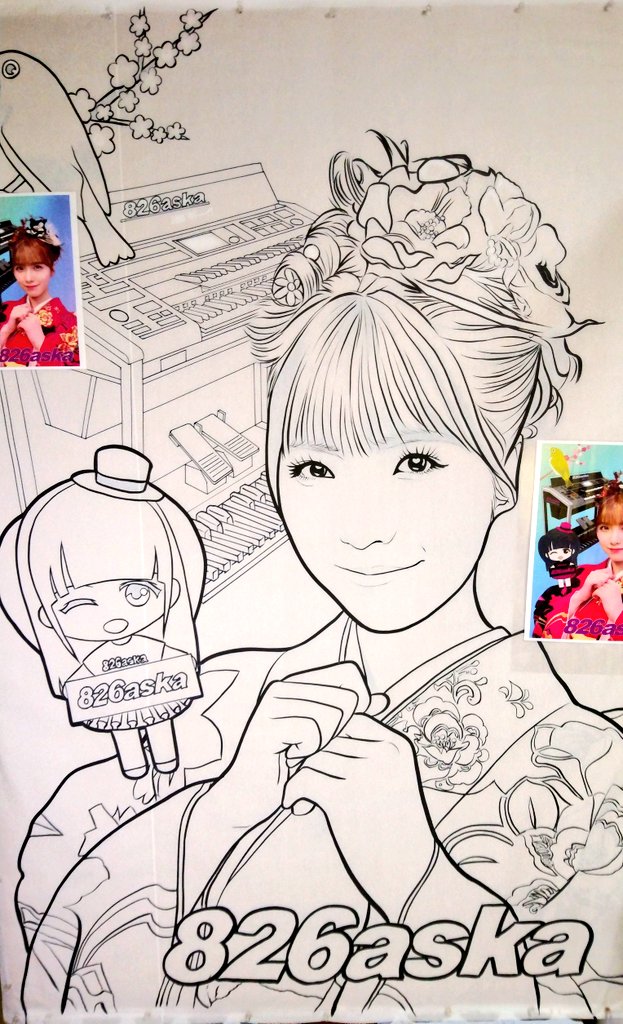 エレクトーンは油性ペンで 人物は和筆による墨線ですが薄墨 濃い墨で分けて描いてま 鬼の絵師の漫画