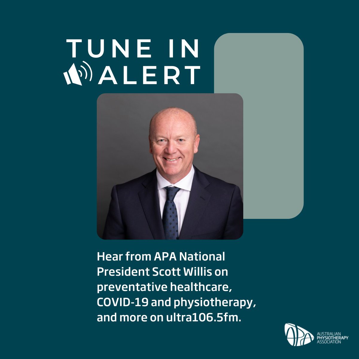 apaphysio's tweet image. Hear APA National President Scott Willis on ultra106.5fm on the topics of preventative healthcare, COVID-19 and physiotherapy, and more: soundcloud.com/ultra1065fm/au…