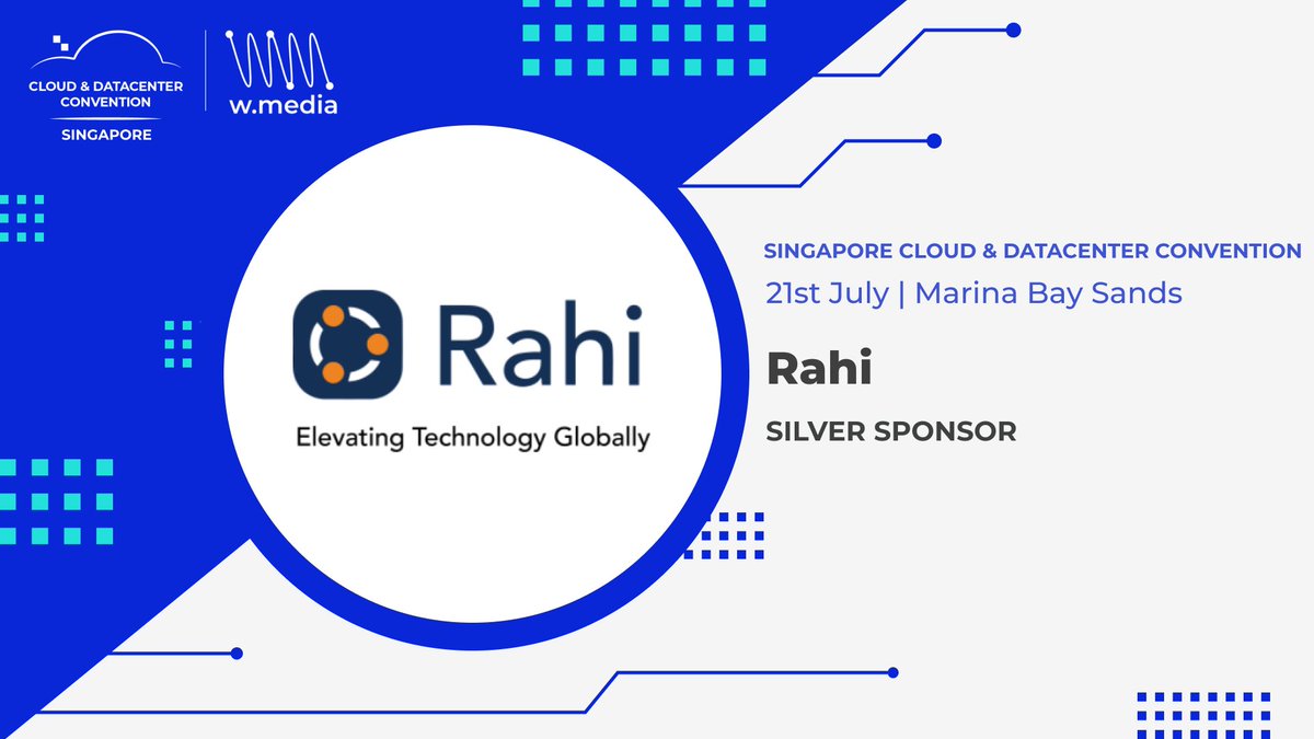 Rahi_Systems's tweet photo. Join #Rahi and our partner @digitalrealty Data Centers &amp; Colocation at https://t.co/yMczmFeux4 - Cloud &amp; Datacenters's Singapore Cloud &amp; Datacenter Convention 2022.
Meet us at SG CDC: https://t.co/sTf8vMrstZ 

#RahiTeam #RahiAPAC #MTDC #DataCenterCooling #SouthEastAsia #Colo https://t.co/quFSPqa87r