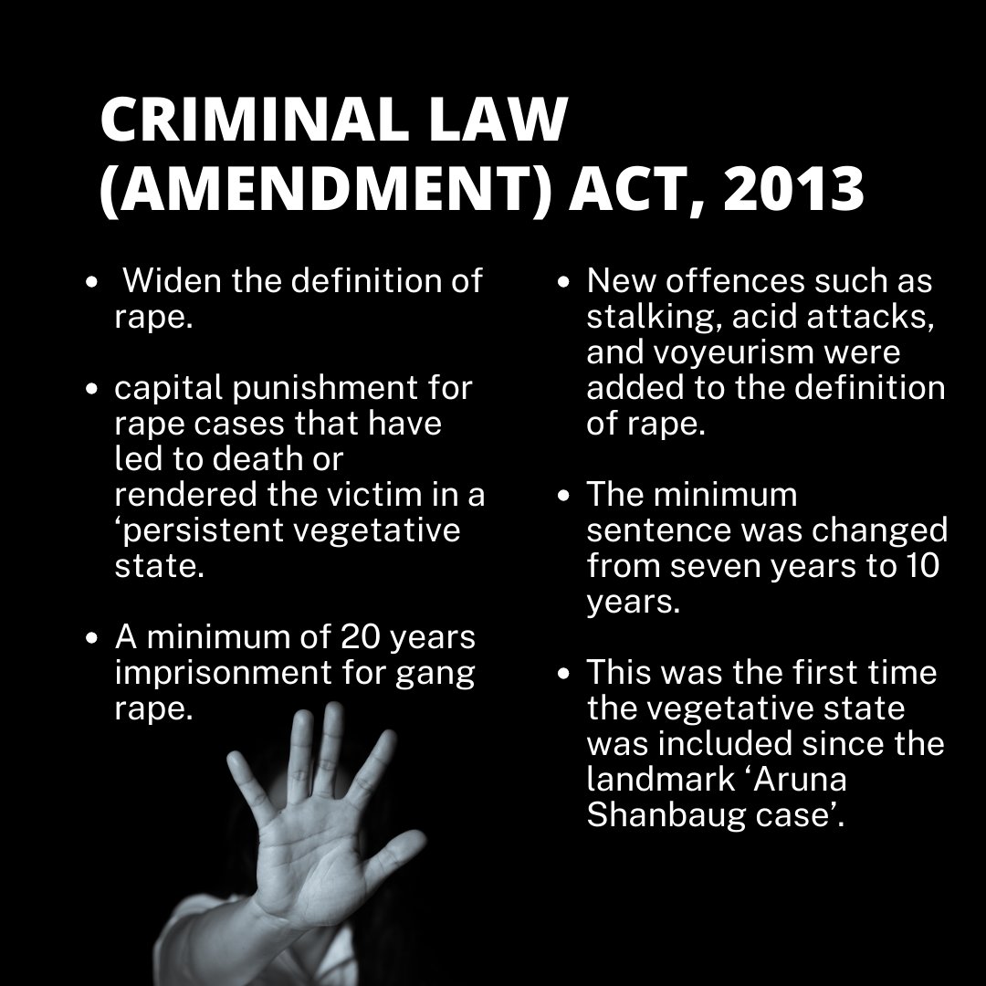 VOB_India's tweet photo. Bases on the recommendations made by retd.Justice Verma committe , the  following Amendments in Section 375 of IPC, CrPC and Evidence Act are made, to make the laws against rape and sexual assaults against women more stringent.  #voiceofbarristers #law #antirapelaws https://t.co/KVAbrJudbl