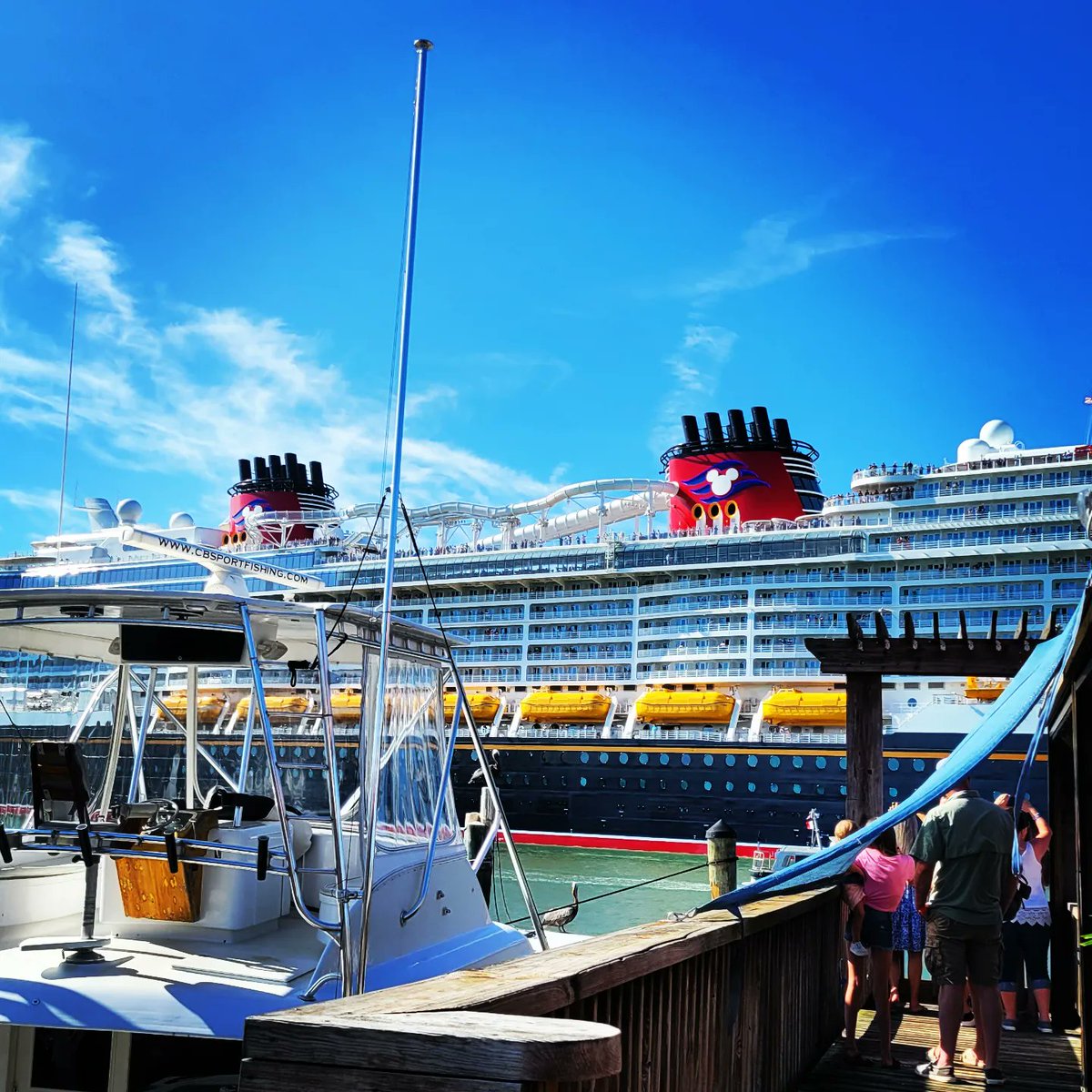 RustysInThePort's tweet photo. The Disney Wish heading out on its maiden voyage this afternoon. We sure "wish" we were along for the ride... at Rusty's at the Port!!!๐๐๐ข๐
๐๐ฌ#disneywish #disney #disneyship #disneydays #portlife #cruisin #bonvoyage #rustysseafood #portcanaveral https://t.co/xkcSge207a