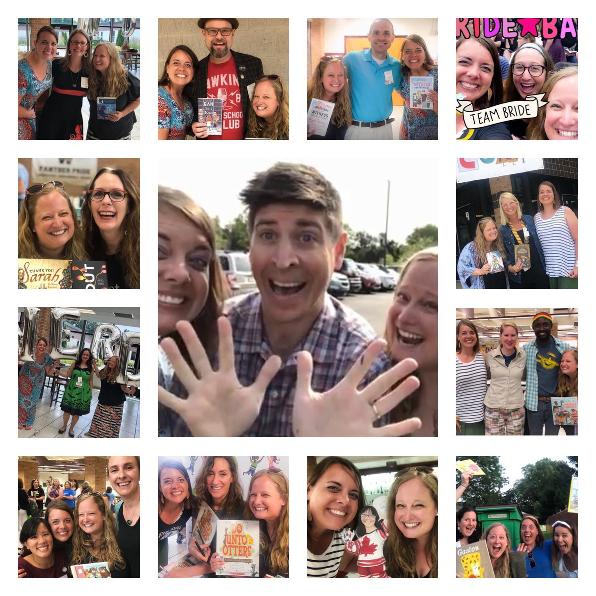 LBookends's tweet image. Memories of #nErDcampMI popping up are giving us *all* the feels. 🥰😭

@ohtruth @ktubb @donalynbooks @joshfunkbooks @robinbh @JBurtBooks @baptistepaul
@shelleyjohannes @inkyelbows @bottomshelfbks @KRoyStudio @LKellerBooks @AlanGratz 

Thank you @colbysharp &amp;amp; @sharpsgalore 📘💛