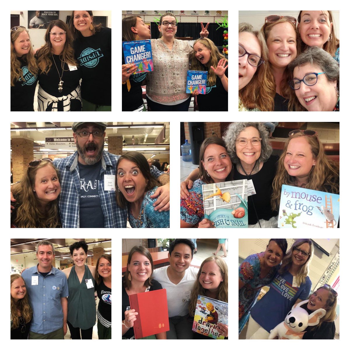 LBookends's tweet image. Memories of #nErDcampMI popping up are giving us *all* the feels. 🥰😭

@ohtruth @ktubb @donalynbooks @joshfunkbooks @robinbh @JBurtBooks @baptistepaul
@shelleyjohannes @inkyelbows @bottomshelfbks @KRoyStudio @LKellerBooks @AlanGratz 

Thank you @colbysharp &amp;amp; @sharpsgalore 📘💛