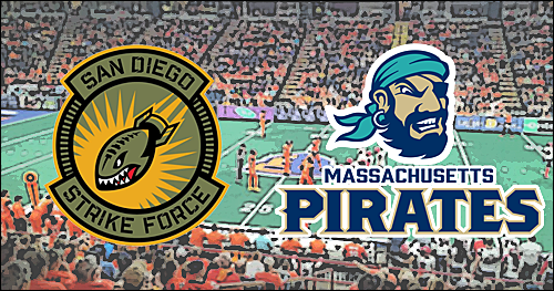 SCtoC's tweet photo. KICKOFF IN 20 MINUTES: @sdstrikeforce soar to the East Coast to try and sink @mass_pirates. Game Preview. @IndoorFL #IFL #StrikeForceStrong #DefendTheShip
https://t.co/TYx7XK0ZaC… https://t.co/6ESxMXtMY3