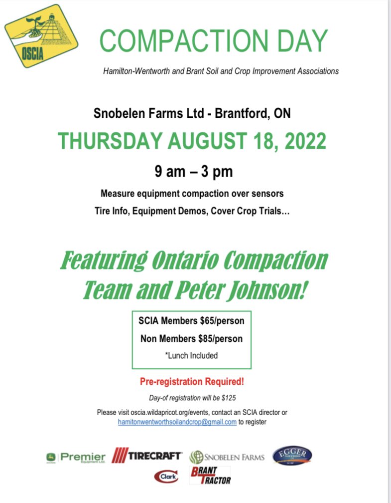 ClarkAgri's tweet photo. This year we are handing out complimentary @HamWentSoil Compaction Day flyers with nitrate sampling! Scouts are on their last soil probes! Sand farmers not exempt!!

Looking forward to this event in August 🤓 #ontag #compaction @WheatPete @ian_d_mcdonald @GHSCIA https://t.co/CeXZkXMSNa