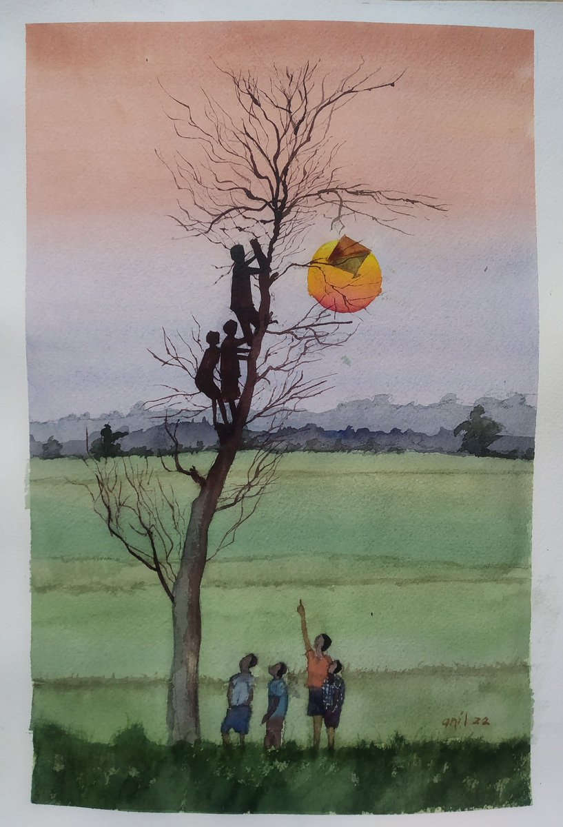 choudhari20's tweet photo. Children and the kite.

https://t.co/NflGFfNWeF

My 73rd Friday watercolor painting tutorial. 

#Watercolor #watercolour #painting #children #Play #ArtistOnTwitter https://t.co/7TgYu0qQak
