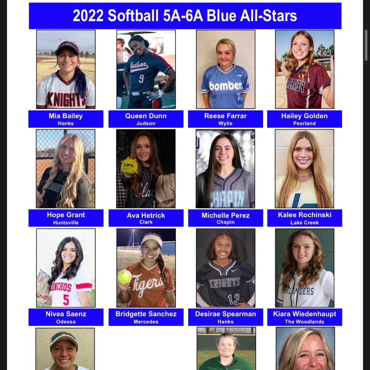 It was an honor to be selected for the 5A-6A All Stars game. Had a blast playing and representing myself and my coaches. 💙❤️<a href="/LadyBronchoSB/">Odessa High Softball</a> <a href="/rachelpena20/">Rachel Pena</a> <a href="/iolanikealoha/">IKkoka</a> <a href="/AustinTGCA/">TGCA</a>   <a href="/BigRedBronchos/">Odessa High School</a>