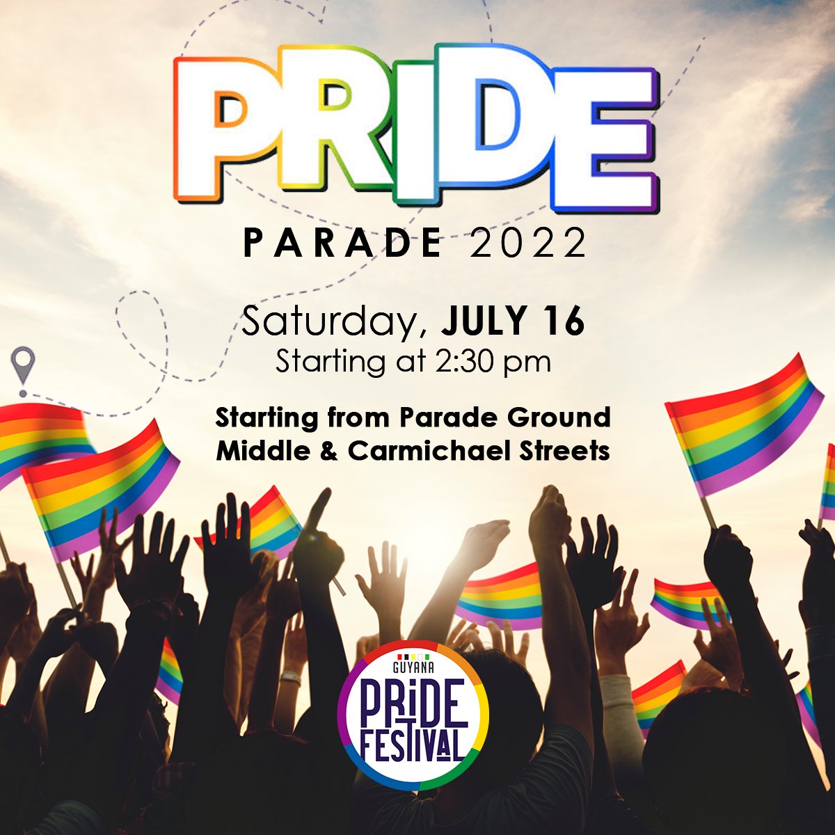 Rain or shine, #PrideParade2022 must go on! Assemble at Parade Ground this Saturday, July 16, to move off at 2:30 pm and end at the Square of the Revolution! Wear costumes, bring flags, banners, placards and display your rainbow colours under the theme #OurBodiesOurLivesOurRights