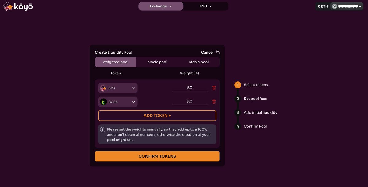 KoyoFinance's tweet photo. Here's a little extra sneak-peak of the new features from our latest update 👀

🍂 New deposit option to create your own pools

🍂 Auto-router to help you swap different tokens with no fuzz

👉 https://t.co/ADJ9JoYtMk 👈
#bobanetwork #koyofinance https://t.co/WaKGYJ73PA