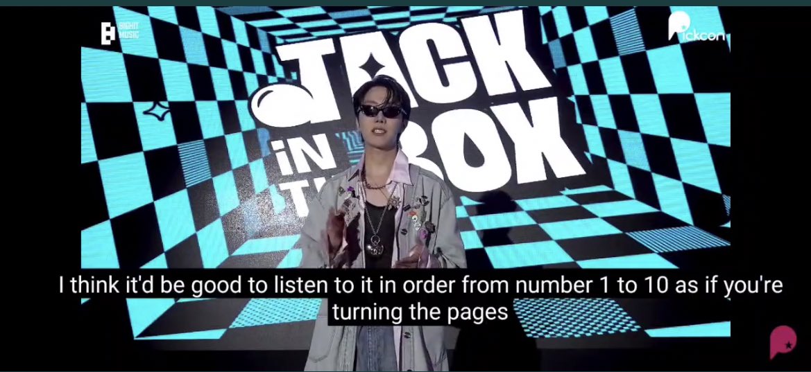 jmserendipity13's tweet photo. “I think it’d be good to listen to it in order from number 1 to 10 as if you’re turning the pages.” -j-hope on Jack in the Box 🔥

HE’S TELLING A STORY IN HIS ALBUM, LET’S LISTEN TO HIM! 💜

#jhope #JackInTheBox #jhope_Arson https://t.co/YCJxLVg97i
