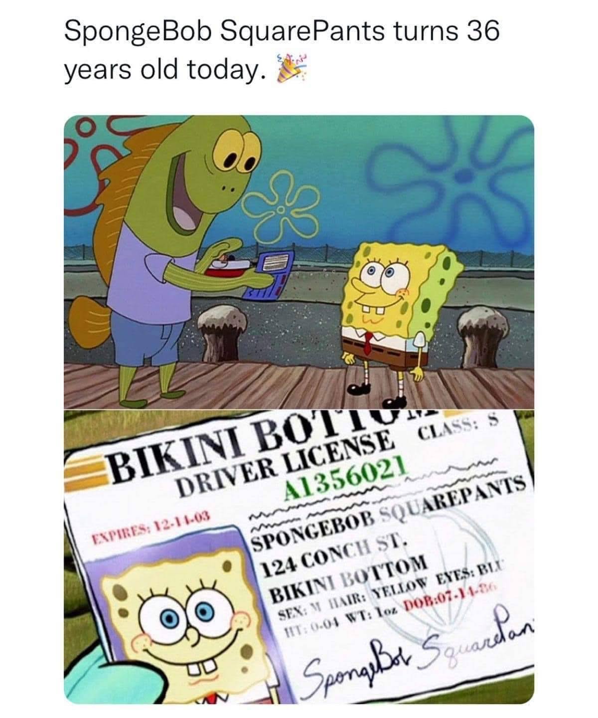 HAPPY BIRTHDAY SpongeBob SquarePants!!! 