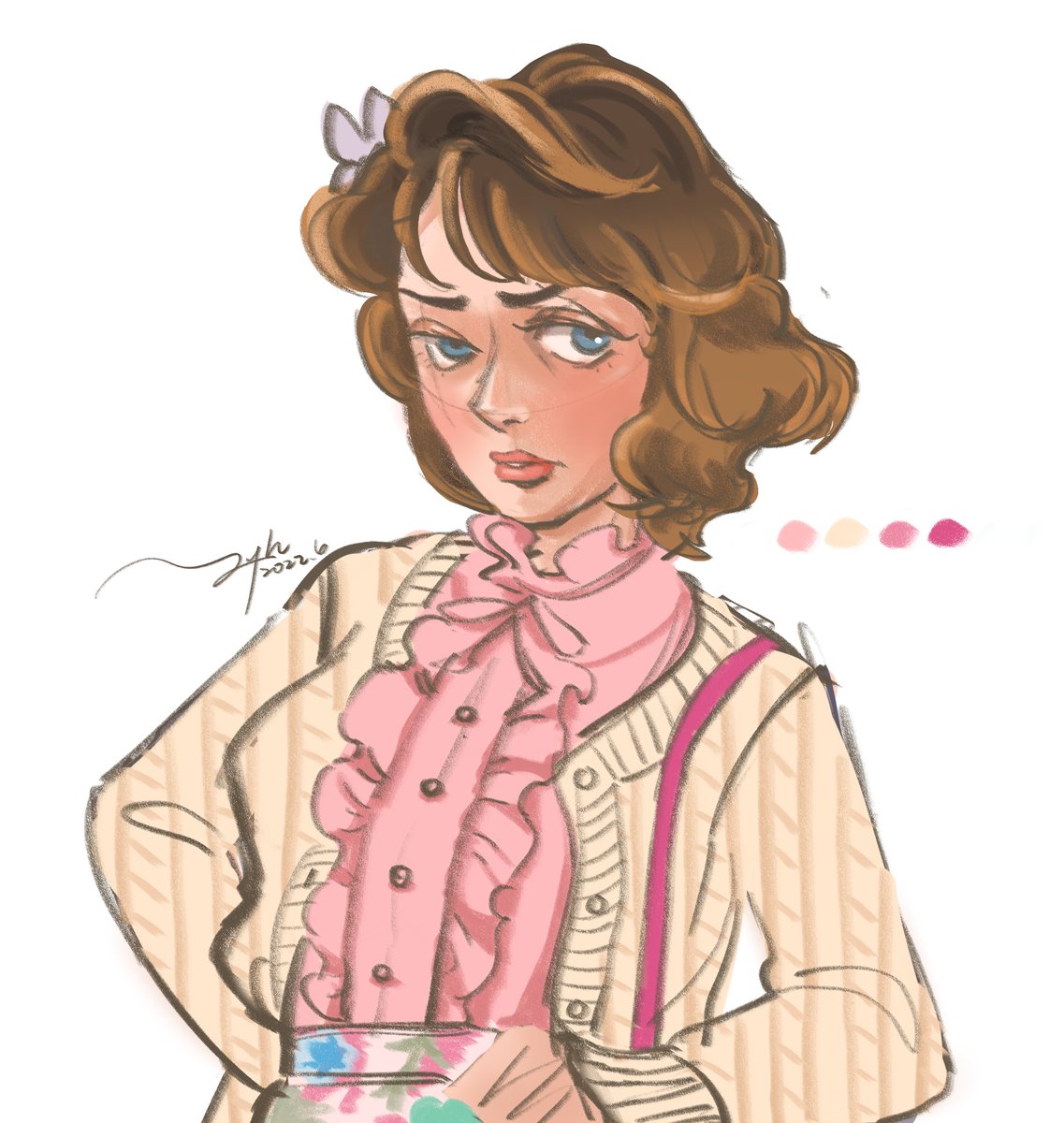 art_yyh's tweet photo. My favorite character from Stranger Things: Robin!❤️

I've fallen in love with her since season 3, but I haven't had a chance to draw her, now here we are!
-
#strangerthings #strangerthings4 #robinstrangerthings #robinbuckley https://t.co/0auW0wWzlG