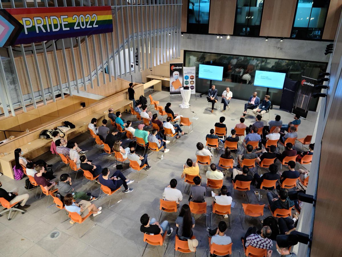 UofTEngDean's tweet photo. @cerebras was in the @uoftengineering #Myhal house today - presenting on their technology and talking about the deep talent pipeline here in Toronto @uoftecc and esp our #PEY students from @eceuoft 1/2 https://t.co/NcJewQiiY8