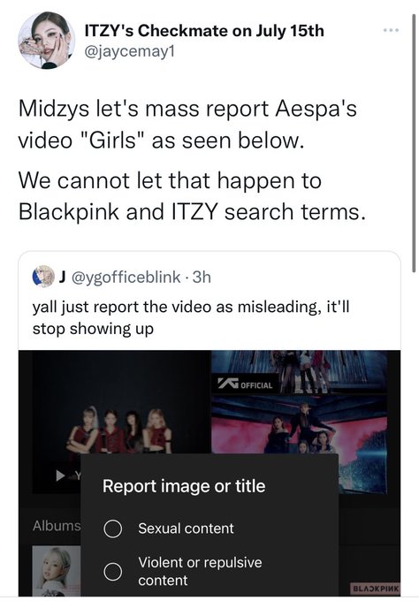 queenyjmn's tweet photo. ??? why's jyp using aespa for clout ?? mys we cannot let that happen to our ae girls search terms 😡  #itzydisband https://t.co/3yCcSBohMl