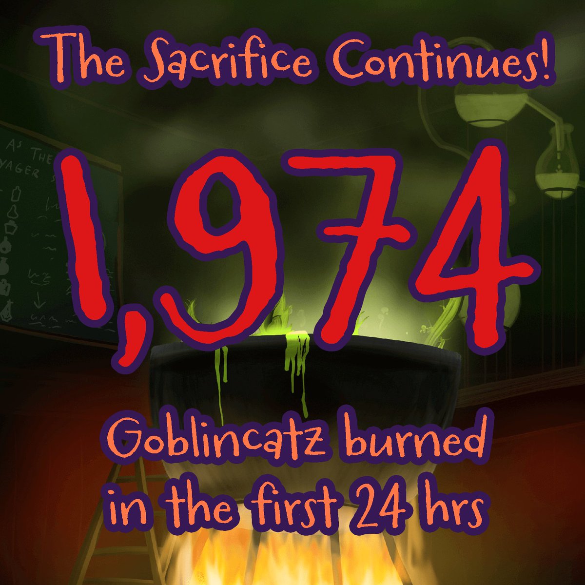 Offᵢcᵢaₗ ₗᵢₙₖ: sacrifice.goblincatz.wtf

Eₓₜᵣacₜₛ: opensea.io/collection/ext…

6 dayₛ ₗₑfₜ (Rₑfᵣₑₛₕ Mₑₜadaₜa) #BurnTheCatz #SaveTheCatz