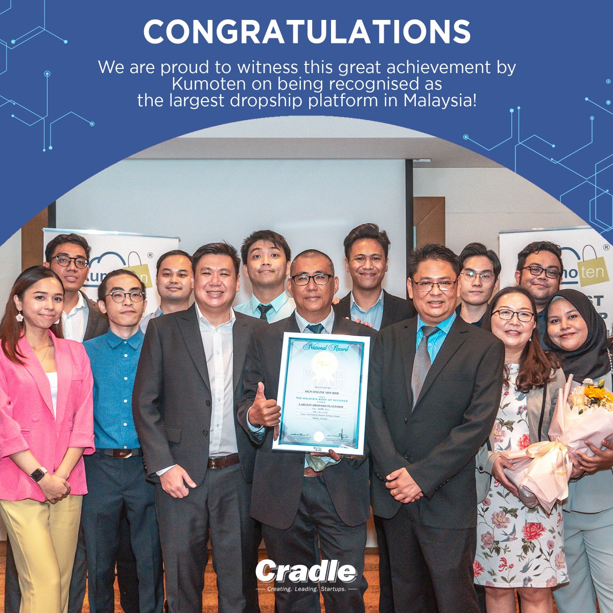 cradlefund's tweet photo. Congratulations to Kumoten on being recognized as the largest dropship platform in Malaysia! 

Kumoten is Malaysia's largest dropship service provider. They help online retailers start and grow their business by taking away the risk of buying stocks. https://t.co/nNEKlXO2xd
