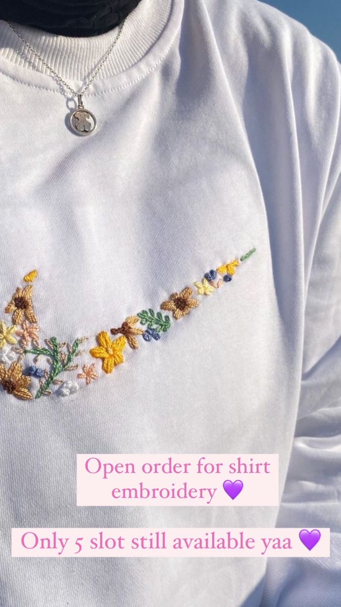 i_embroid's tweet photo. Open order for embroidery shirt 💜💜 do DM us now  #embroidery #malaysia #giftset #giftideas https://t.co/QILNMALXIn