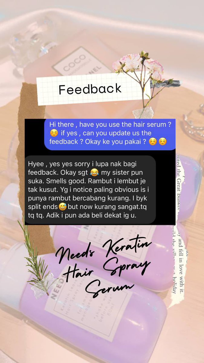 ainaimfoodies's tweet photo. Needs keratin hair spray serum is for your hair, especially damage hair😫

It will help your frizzy and dry hair to become more smooth and manageable. It can also repair split ends and control hair loss😍

This NEEDS is a NEED✨

Link: https://t.co/Ggqkupn7CG https://t.co/D0fRYBlw4h