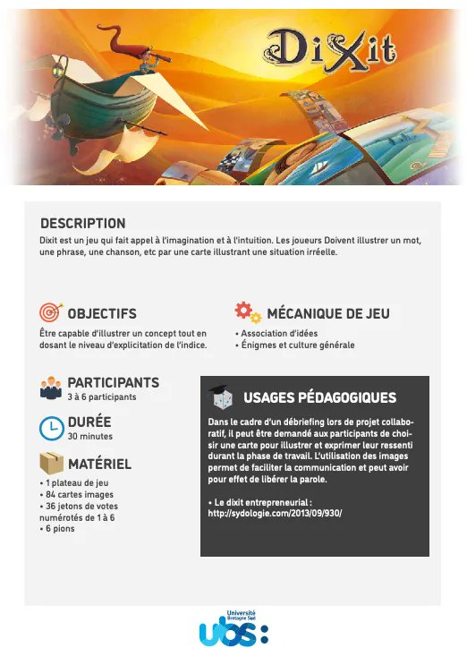 [ #Ludification 🎳]
Loups garous, dixit, concept, code names...des #jeux grand public déclinés en #usages #pedagogiques, de bonnes idées à mettre en pratique pendant les vacances ou l'année prochaine en #classe 👍 
buff.ly/3ynxnmu