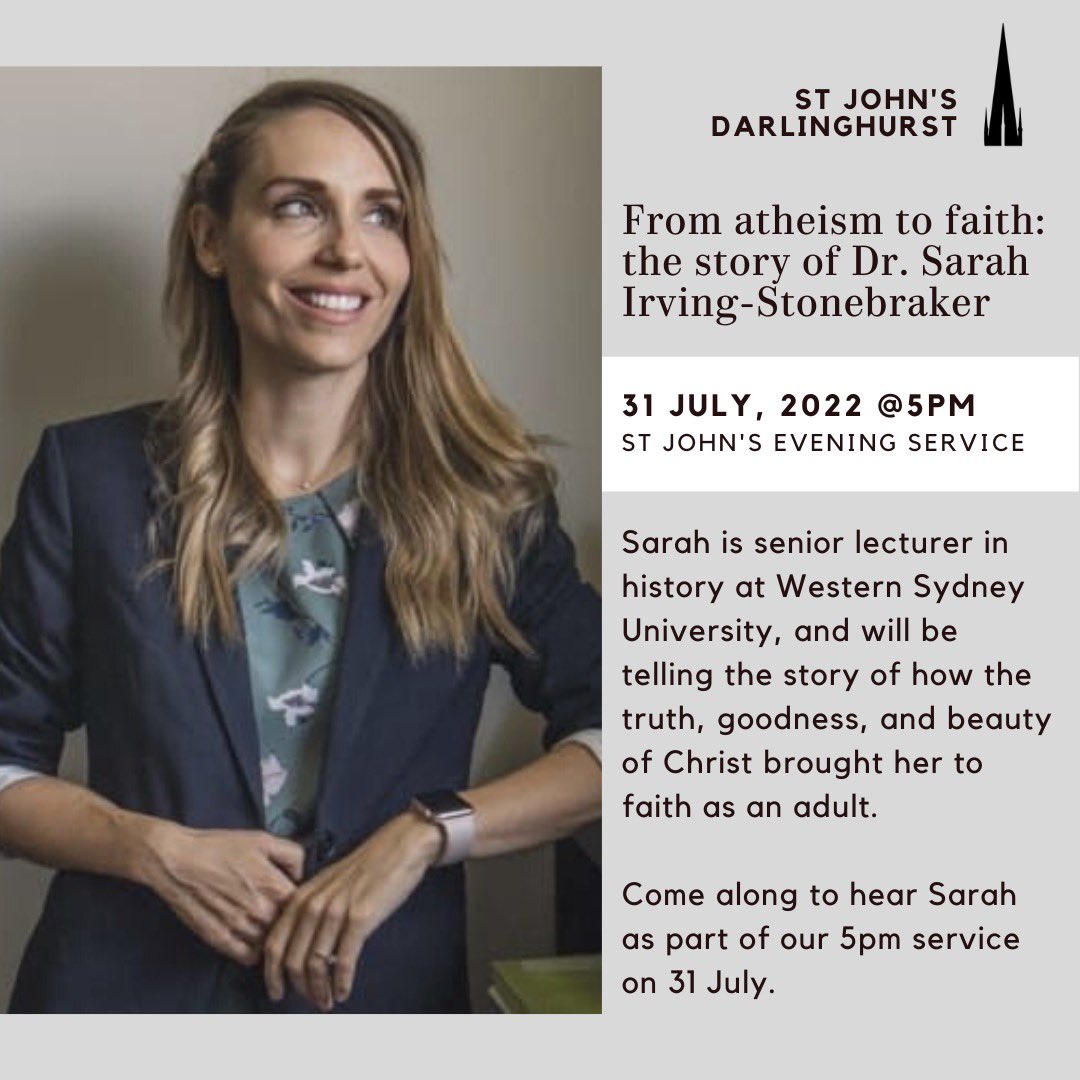 StJohnsDarlo's tweet photo. Come along to our 5pm service on 31 July to meet Dr Irving-Stonebraker and to hear her story. https://t.co/CYF7jw7GYF