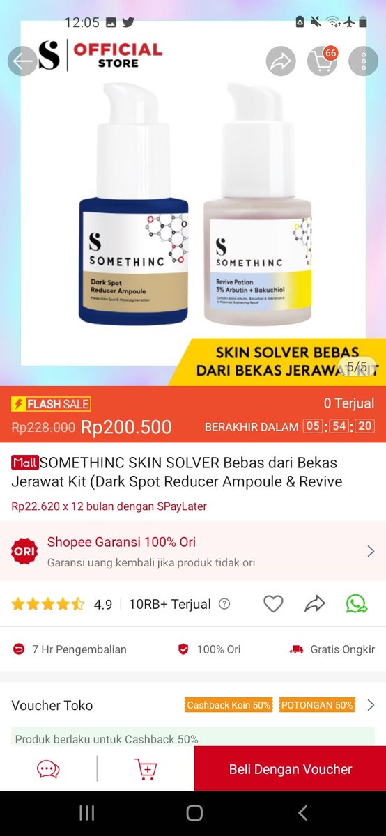 inspiringshopee's tweet photo. 📌 FLASH SALE 📌

Avoskin Perfect Hydrating Treatment Essence 
Link : https://t.co/nBAI8OzieF

SOMETHINC SKIN SOLVER Bebas dari Bekas Jerawat Kit
Link : https://t.co/RGS7CE4ycN

Via Vallen - Pegawai Nagita Slavina - Official MV - Puan Membela Rakyat #ShopeePayTHR #savemsglow https://t.co/qqFlXD8mFr