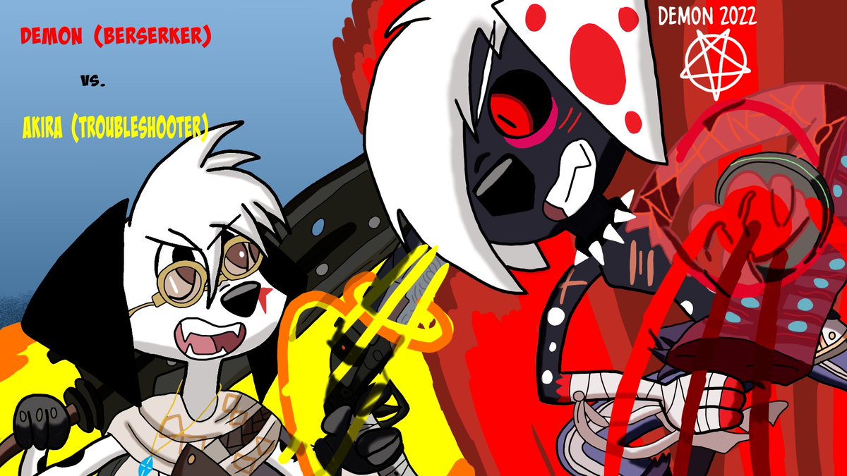 Demon2000Dark's tweet photo. DNF Duel time! Featuring me as the Berserker, and @GhostWolf1988's Akira as the Troubleshooter! Let the games begin!!! 😎😎😎

#101DalmatianStreet #Save101DalmatianStreet #Disney #DisneyPlus #Cruella #DNF_Duel #DNF_BER #DNF_TRO https://t.co/sHGA03EQVa