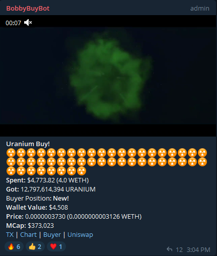 As a thank you to our amazing growing community, we wanted to show our love and gratitude towards each and every investor. We have bought back 4eth and will continue to help our chart and community take off!

etherscan.io/tx/0x6898992fa…

#URANIUM #DREFI #ETH