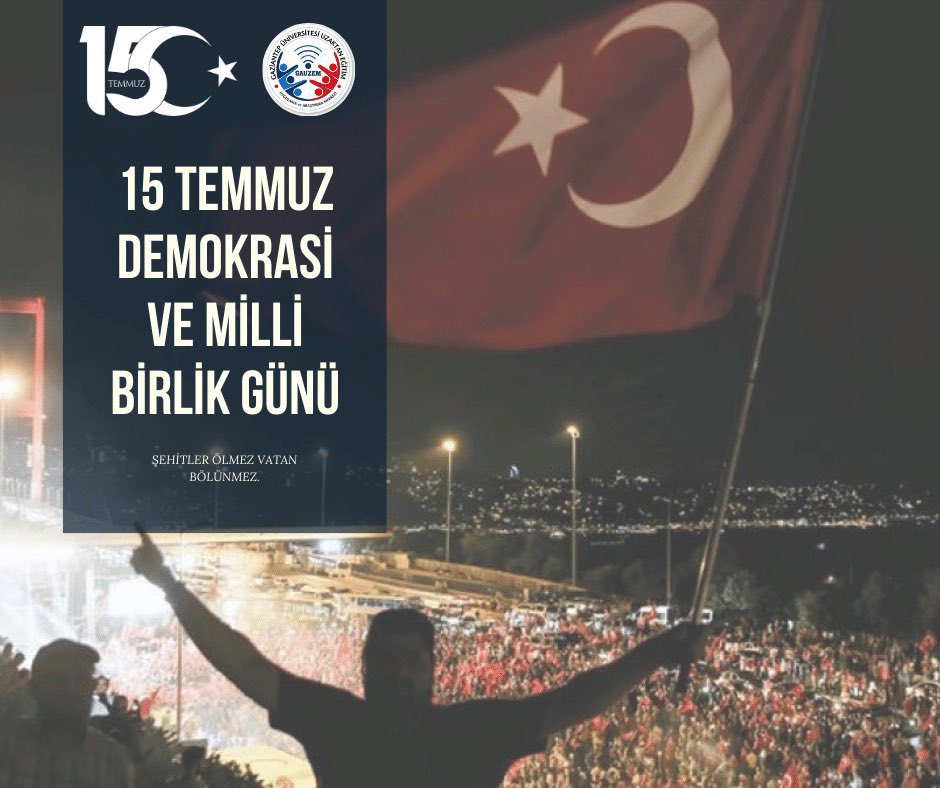 Egemenlik kayıtsız şartsız milletindir.

15 Temmuz Demokrasi ve Milli Birlik Günü Kutlu olsun 🇹🇷 Bu topraklar için şehit olmuş binlerce vatan evladına rahmet ve gazilerimize minnetle... #Şehitlerölmezvatanbölünmez.