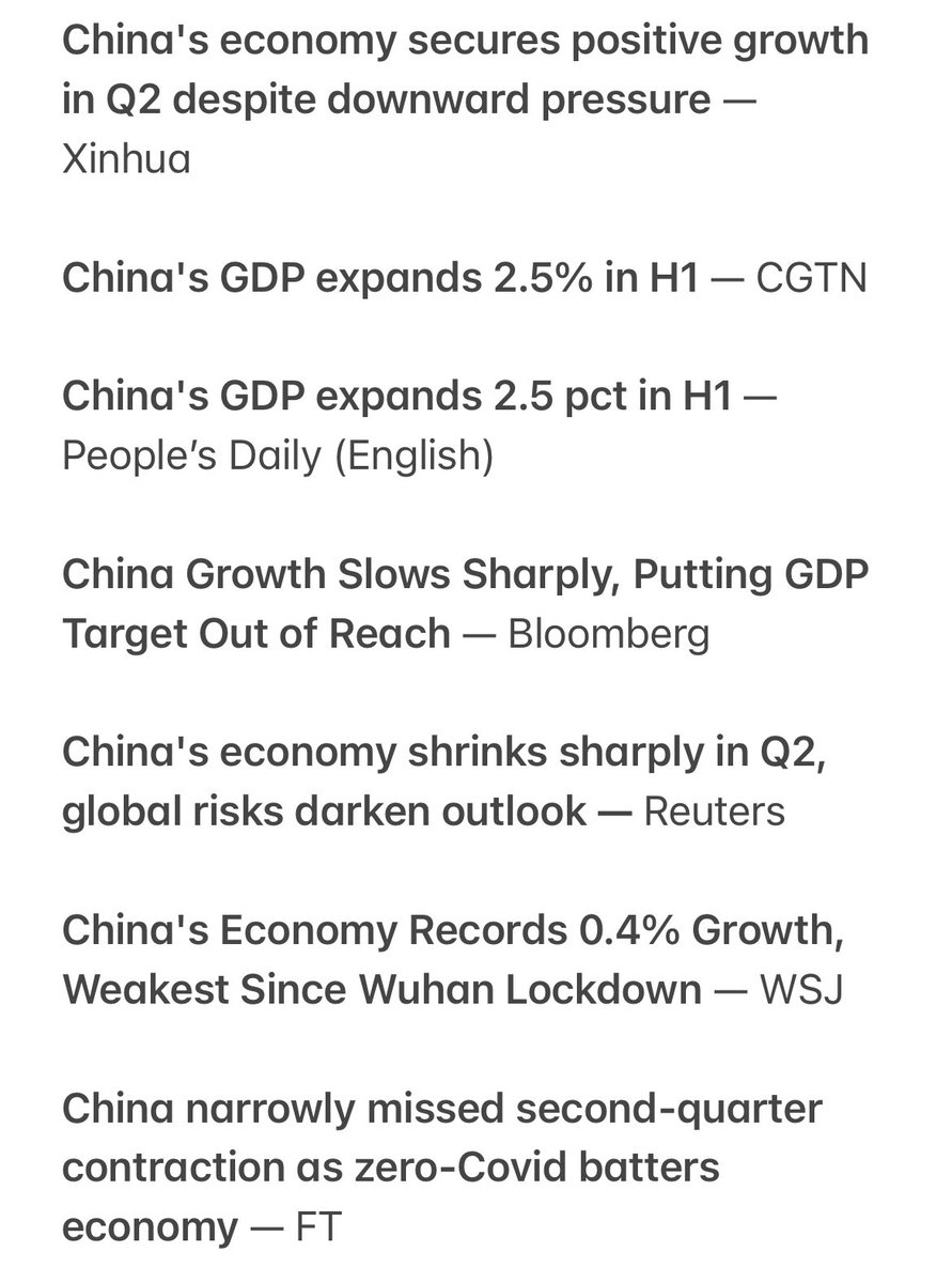 GaoYuan86's tweet photo. Yes, they are all talking about the same thing. #China #GDP https://t.co/zfBH9pQ0L0