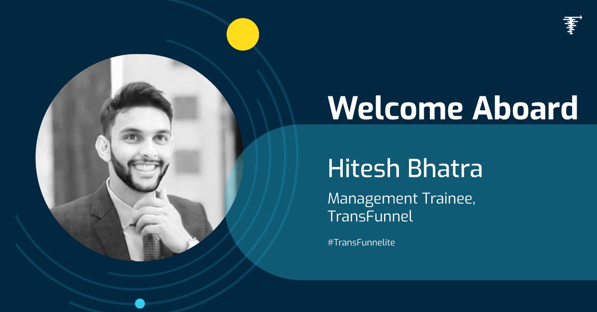 transfunnel's tweet photo. Welcoming Hitesh Bhatra to the TransFunnel family!
Now a proud TransFunnelite, Hitesh has joined us as Management Trainee.
#transfunnel #TransFunnelite #newteammember #marketing #newjoinee #welcome #managementtrainee #trainee #management https://t.co/8aywTDfCNb