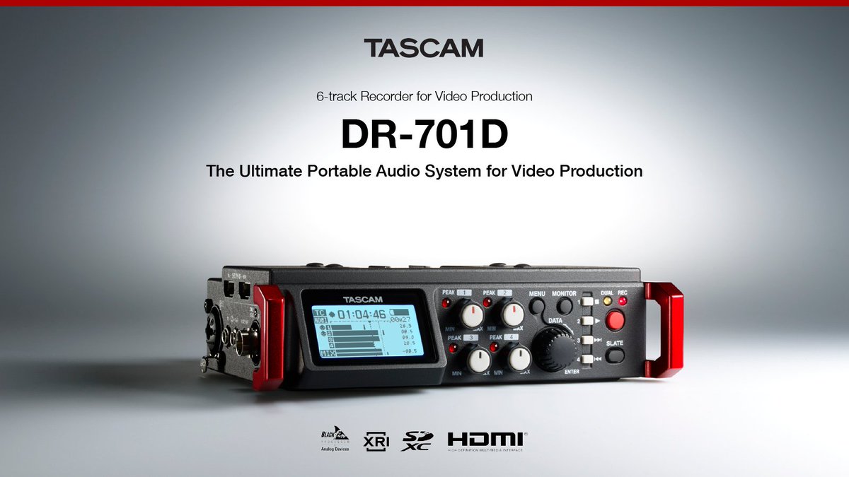 TASCAM - Flagship recorders for single-shooter video production.

#TASCAM #TASCAMDR701D #TASCAMDR70D #TASCAMDR60DmkII