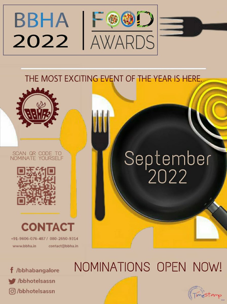 We know how popular the BBHA FOOD AWARDS are, so we have raised the bar this year with
1500+ Hotels competing for 12 categories and being awarded amidst 6000 attendees 
Have you Nominated your organization yet?
If not click on 
forms.gle/1tn3LDt237Xwss…
(only for BBHA members)