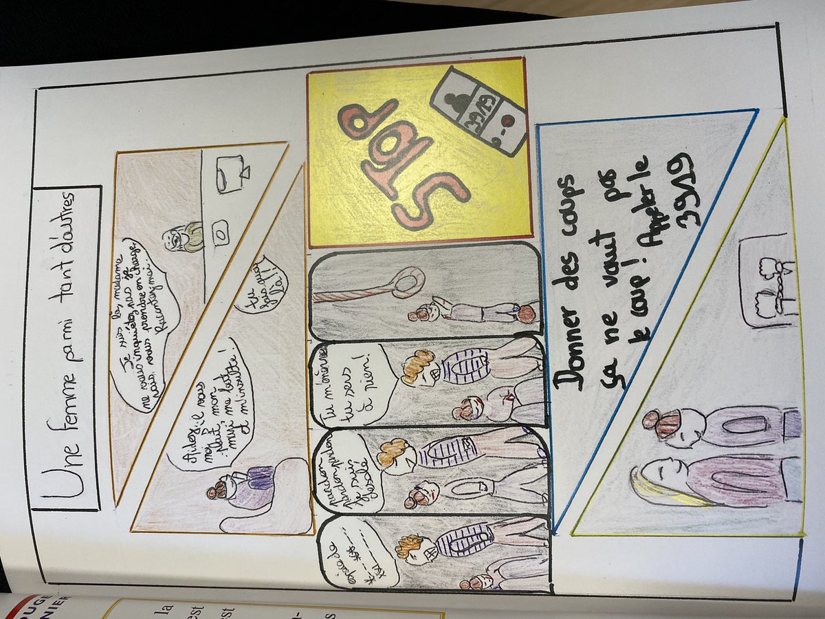 Bravo à nos élèves et leur professeur de l’option Croix rouge pour cette très belle BD! Elle reflète l’engagement des élèves dans leur parcours citoyen pour une prise de conscience collective autour des valeurs républicaines et des notions de droit, devoirs et responsabilités!