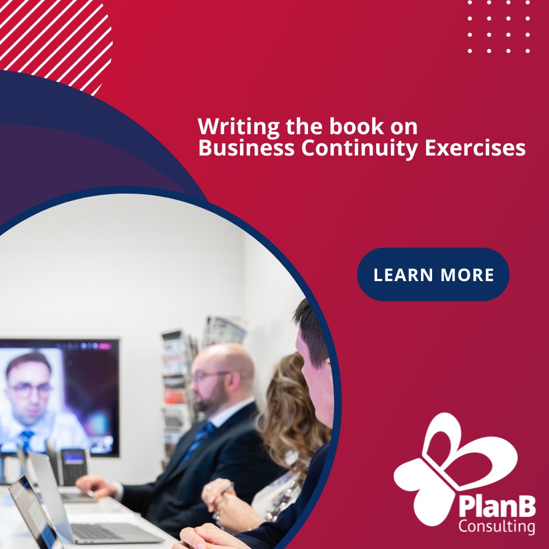 Our founder, Charlie McLean-Bristol, wrote the book on Business Continuity Exercises and as a team we have followed in his footsteps.

We offer everything from simple desktop exercises to complex SIMEX, workshops and more. 

👉🏼  planbconsulting.co.uk/services/exerc…

#PlanBConsultancy