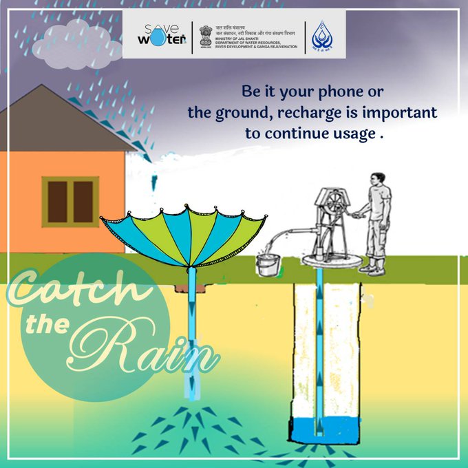 mybharat5619's tweet photo. Catch The Rain, Wherever It Falls!!
Be it your phone or the ground, recharge is important to continue usage.
#CatchTheRain #SaveTheRain #SaveThePlanet #EveryDropCounts #RainwaterHarvesting #Rainwater #Janshakti4jalshakti https://t.co/ae8e4FtMCs