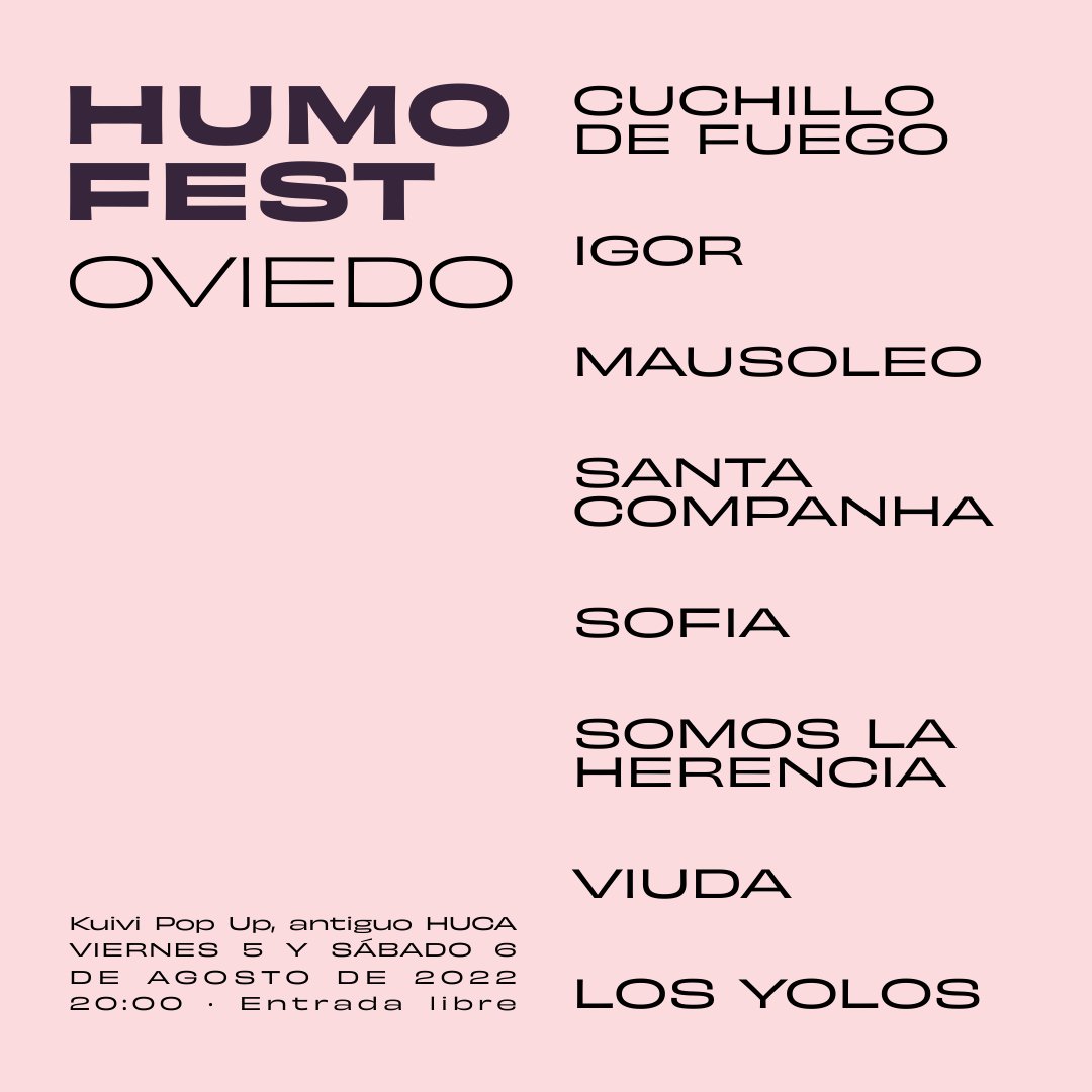 El 5 y 6 de agosto en el antiguo hospital de Oviedo (HUCA), en kuivi.es. Entrada libre. 🥳