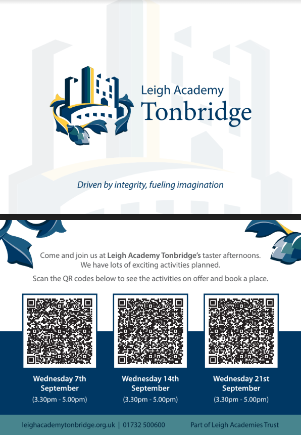 HayesbrookSch's tweet photo. Don’t forget to sign up to our Year 6 Taster Events in September. We have a number of brilliant activities organised. We can’t wait to welcome you to our exciting new community ⭐
#TasterEvents #LeighAcademyTonbridge2023 https://t.co/MSRuuWoawX