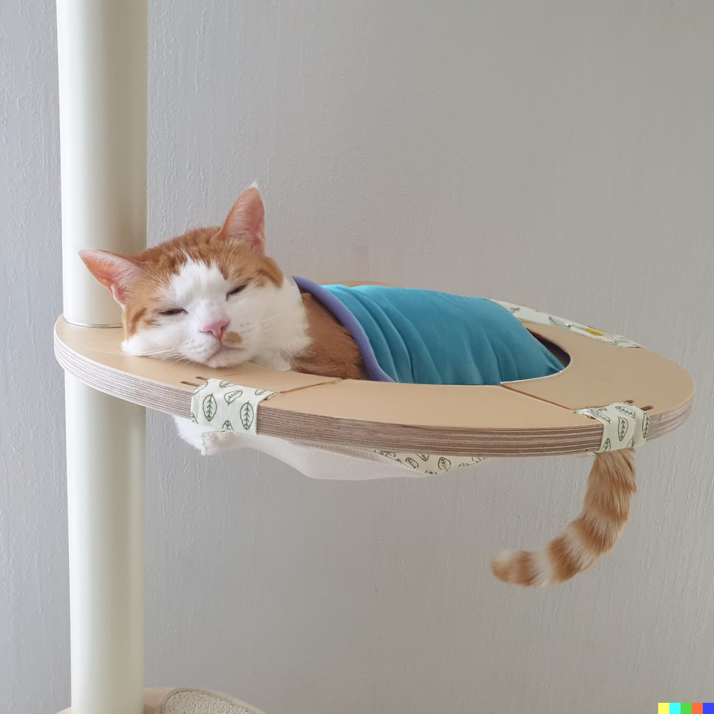 technibbler's tweet photo. Added a blanket for my sleeping cat with #dalle2 🐱 https://t.co/MDk8gnSaM9