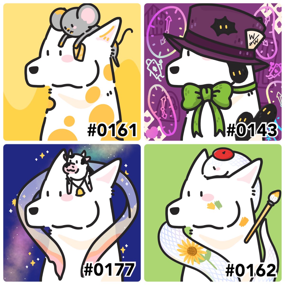 #WhiteWolf New Drop
Drop at 8:00 PM. BKK [GM+7]

WW #0161 | 0.024 $ETH
opensea.io/assets/ethereu…

WW #0143 | 0.1 $ETH
(Free shipping Canvas 40x40 cm.)
opensea.io/assets/ethereu…

WW #0162 | 0.028 $ETH
opensea.io/assets/ethereu…

WW 0177 | 0.028 $ETH
opensea.io/assets/ethereu…

#nftart