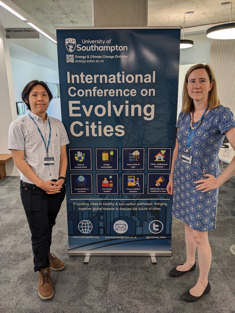 Pleased to be attending the Evolving Cities Conference where Bryan Gan is presenting our work on air quality in Southampton. #ICEC2022 <a href="/UoSEngineering/">UoSEngineering</a> <a href="/LowCarbonCC/">LowCarbonComfortCentre</a>