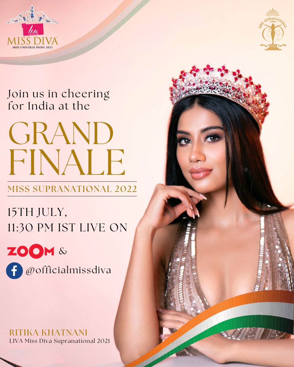 Best wishes to <a href="/RitikaKhatnani/">Ritika Khatnani</a> for The Grand Finale of Miss Supranational 2022 tonight. 

May you shine, today and always 🙌

 <a href="/MissDivaOrg/">Miss Diva</a> @MissSupranatl