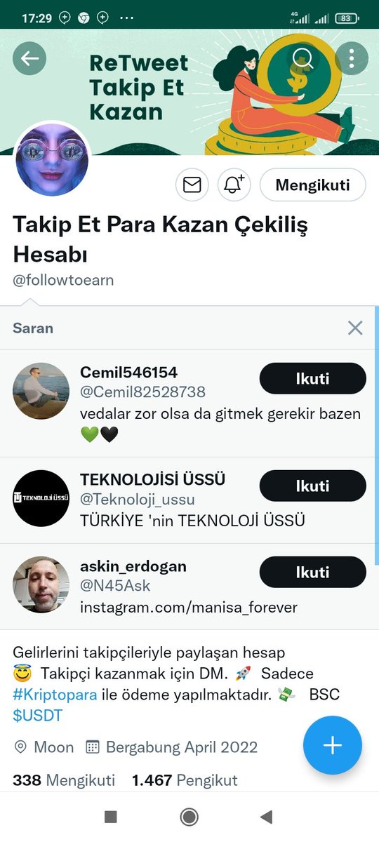 ditakung's tweet photo. @GiveAwayHost @followtoearn Done https://t.co/AAhqjNyauS