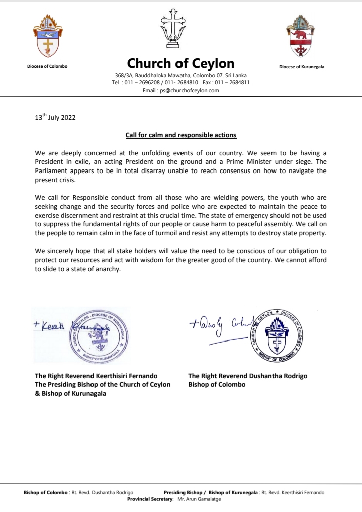 USPGglobal's tweet image. 🚨See below for the Church of Ceylon's latest statement on the crisis in Sri Lanka 🚨

#SriLanka #SriLankaCrisis #PrayForSriLanka